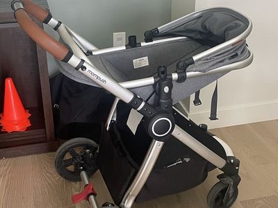 Mompush Nova Baby Stroller - Gray, Reversible Seat, Adjustable Handle, Infant to Toddler