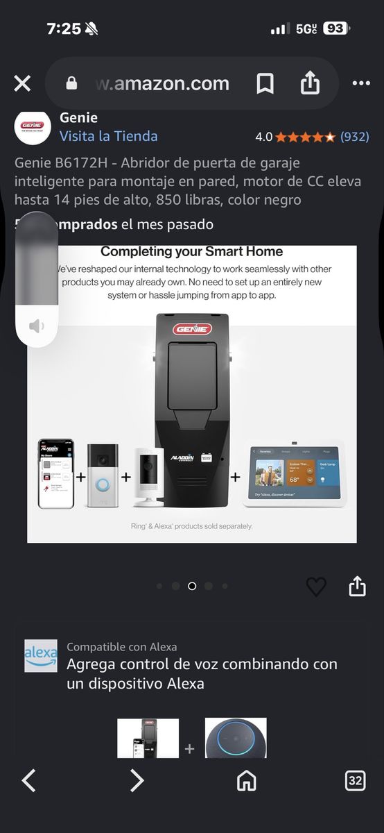 Genie B6172H – Smart Wall-Mount Garage Door Opener