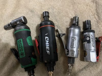 Matco Tools, Chief, Silver Eagle Pneumatic Die Grinders - Set of 4 Air Tools