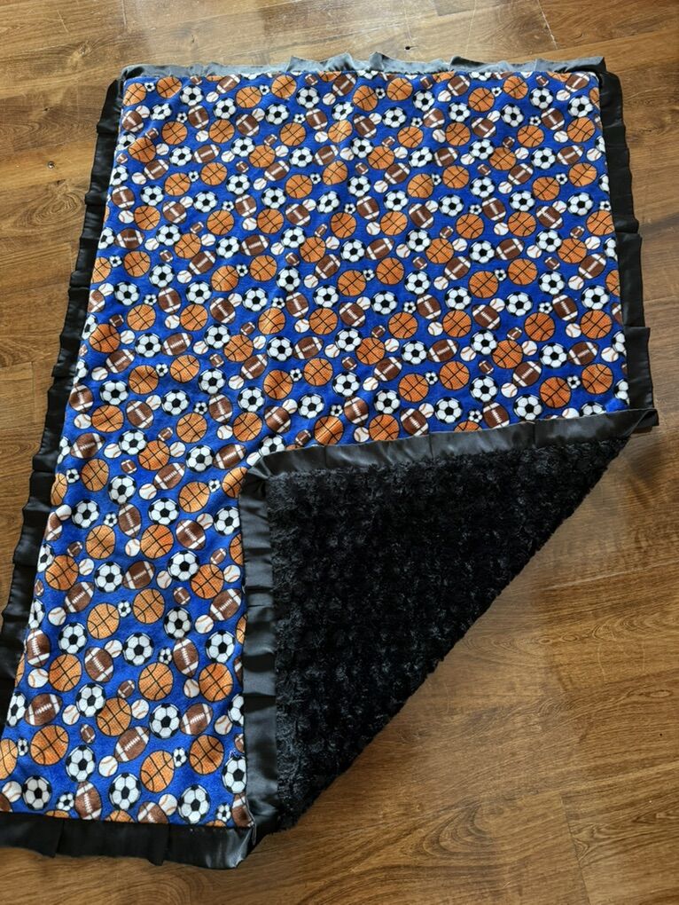 49 X 34 Minky Couture Sports Throw Blanket