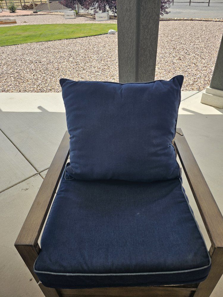 Set of 2 Nautica Home Indoor/Outdoor Deep Seat Cushion Set 24"x24" - Weather/Fade Resistant Sunbrella Fabric