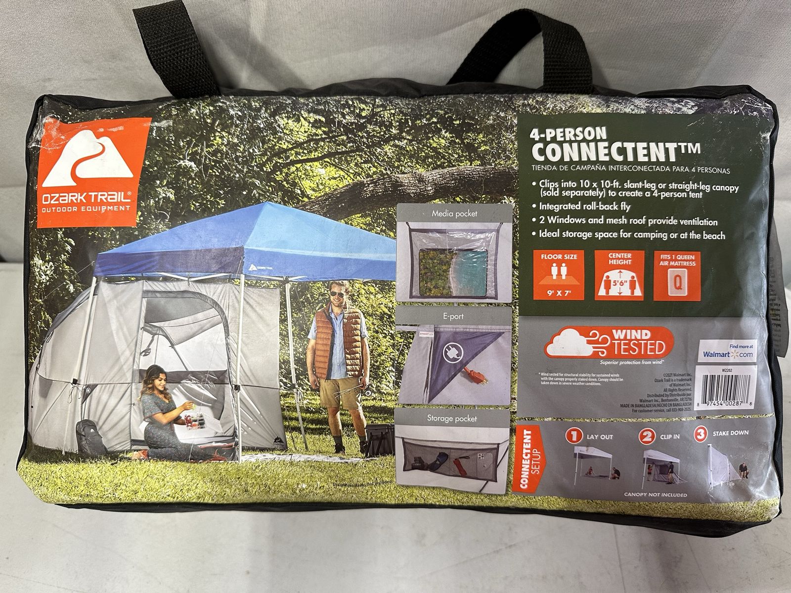 BRAND NEW Ozark Trail 4-Person Connect Tent Universal Canopy Tent