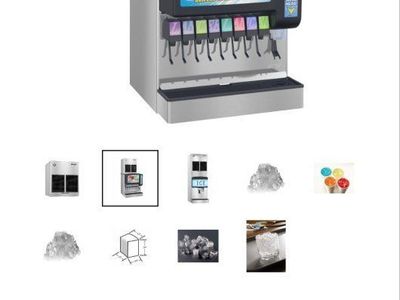 Hoshizaki Ice Maker Commercial nugget cube makes 650 lbs in 24 hours. top of Coke Pepsi. Water Filter System & dispenser option
