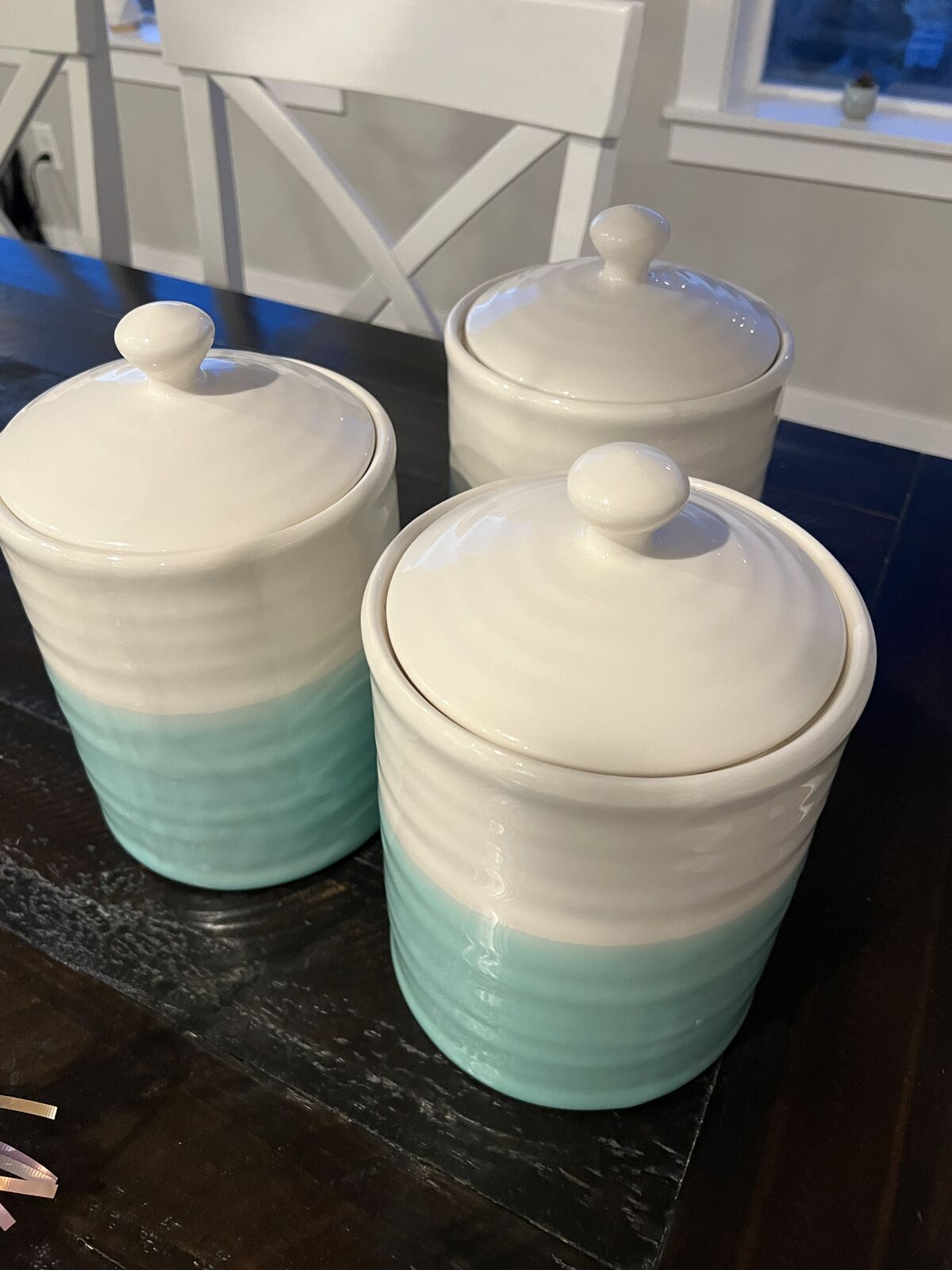 Crate & Barrel Turqouise Jar