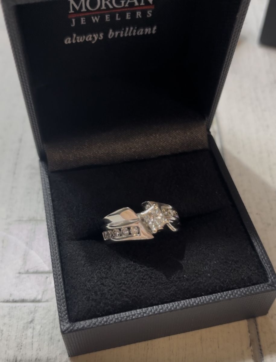 1.5Ct Princess Cut Diamond Engagement Ring, White Gold