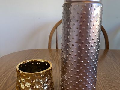 Gold and Rose Gold vases Wedding/Event Decor