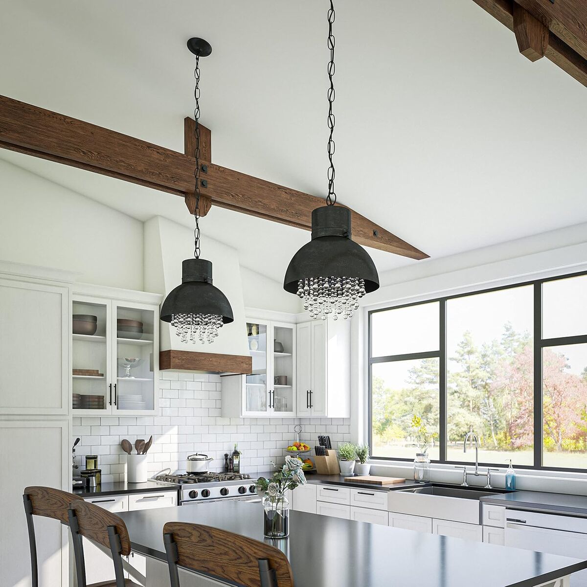 New In Box Kenroy Home Nicole 1 Light Pendants, Medium, Faux Corroded Metal Finish. Retails $120