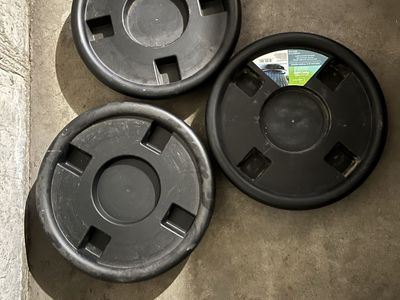 Black Plant Caddies With Locking Wheels