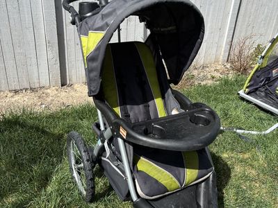 Stroller, hiking baby carrier, baby bike trailer