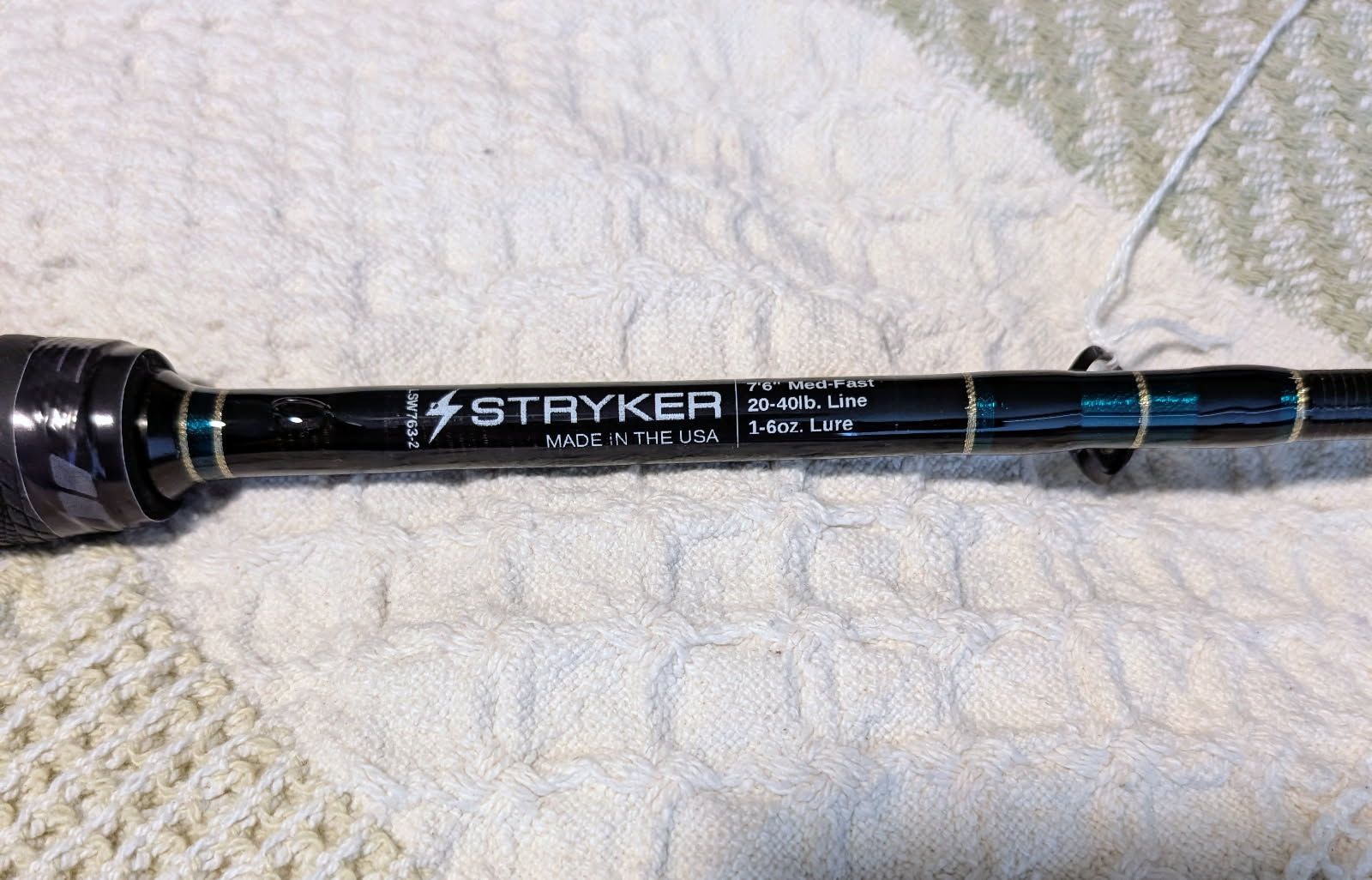 New, Custom Stryker Salt Water Casting Rod 2-piece, 7'6", Med Fast 20-40#