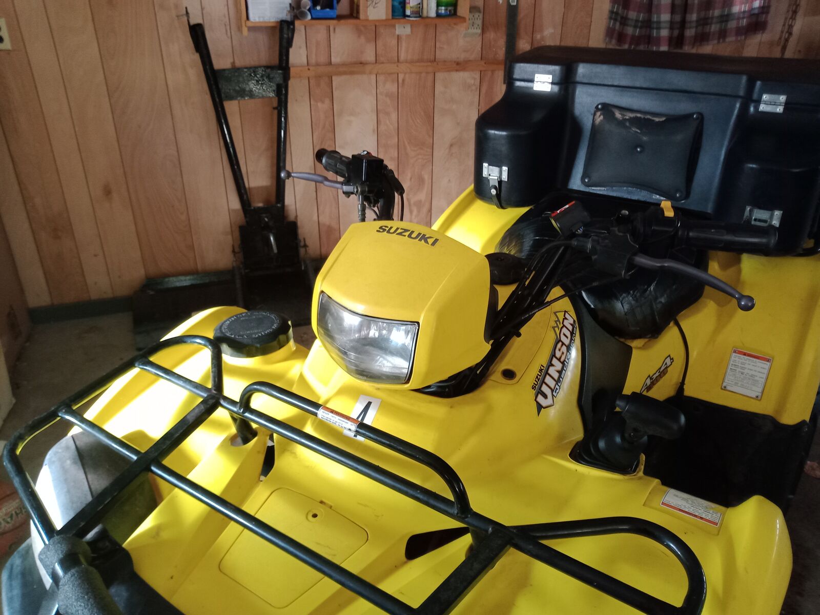 Suzuki 4x4 ATV with winch and snow plow