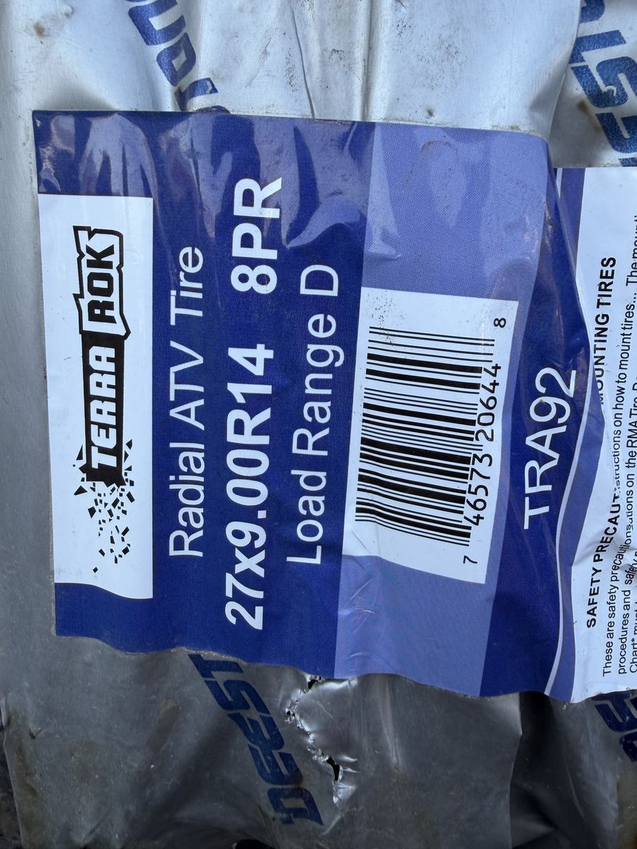 5 tires 27-9.00r14 atv tires