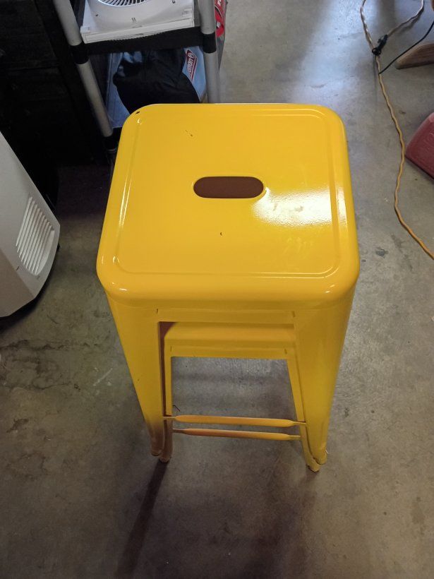 2 Yellow Barstools