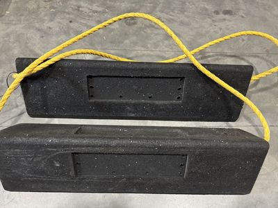 New set of Heavy Duty Rubber Wheel Chocks 24x6x7