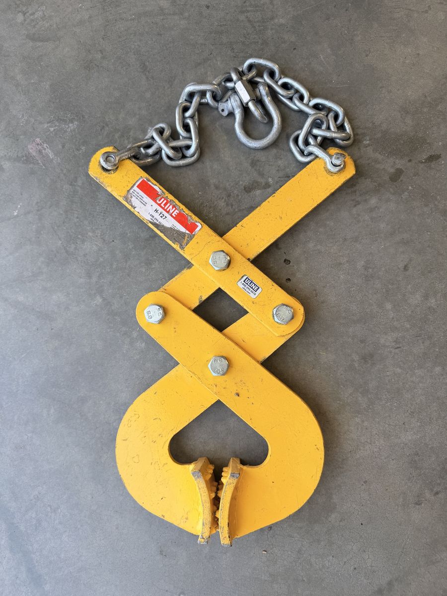 Uline H-127 Scissor Clamp Lifting Tong - Heavy Duty Material Handling Tool