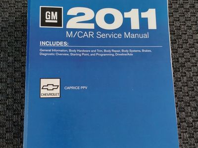 GM 2011 M/CAR Service Manuals Chevrolet Caprice PPV (Volumes 1 to 3)