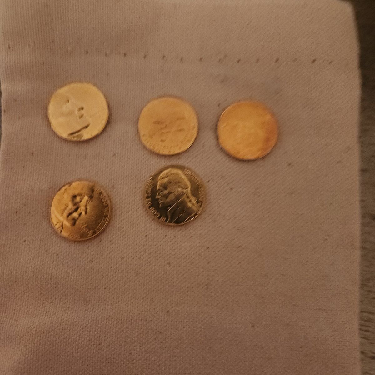 gold plated westward nickels