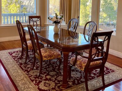 Alexander Julian Dining Table, Chairs, Hutch, Buffet Sold As Complete Set For Pick-up