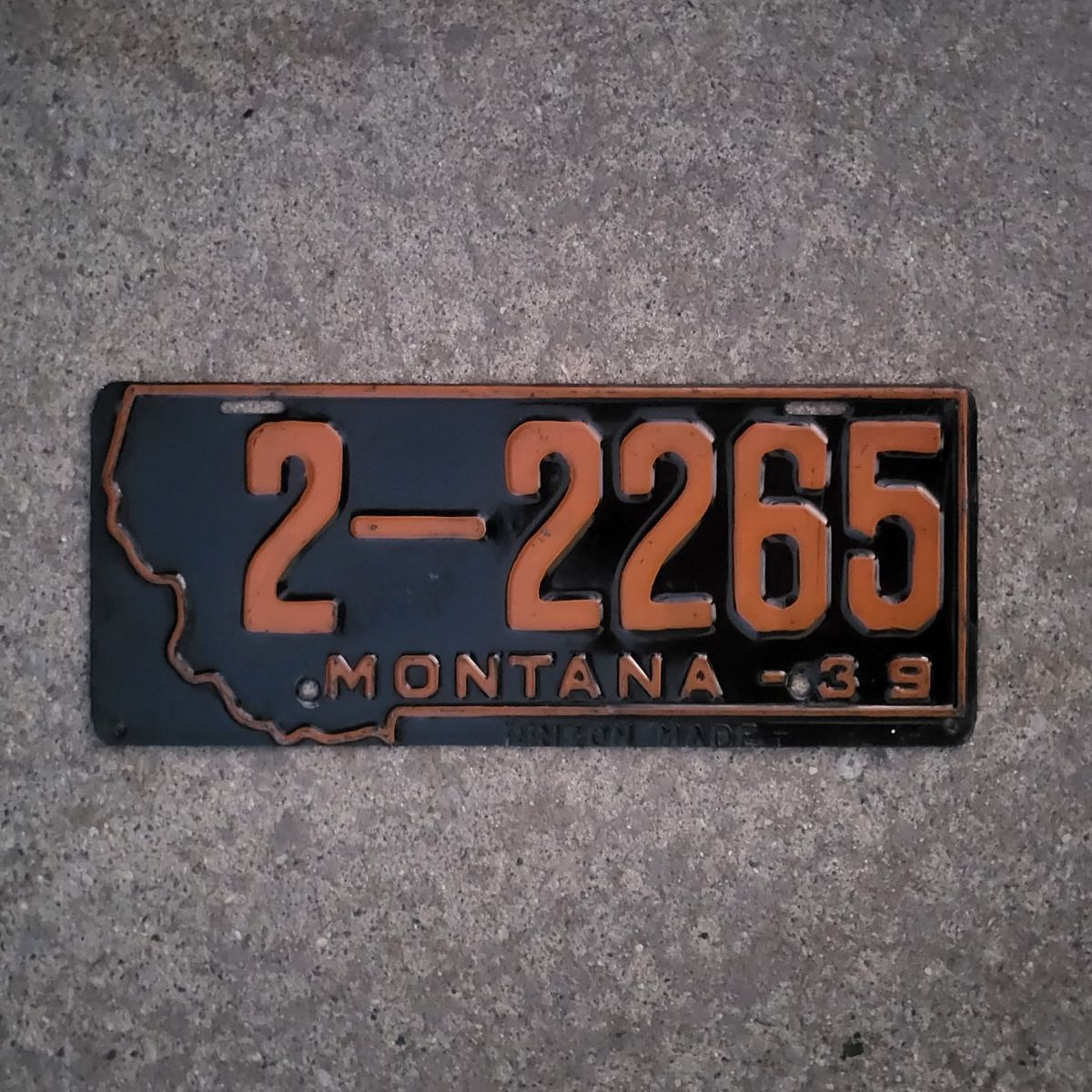 1939 Montana license plate