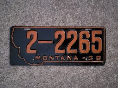 1939 Montana license plate