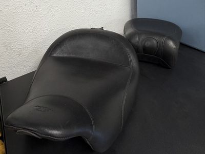 Mustang Standard Touring Solo Seat w/ Passenger Pad for Harley-Davidson FL Touring 2008-2025