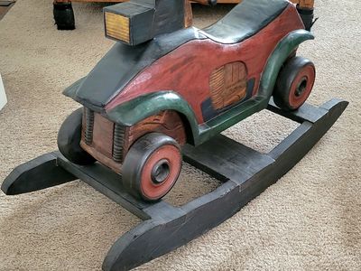 Classic Retro Wooden Car Shaped Rocker