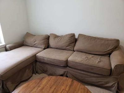 Pottery Barn Couch With Chaise and removable washable covers