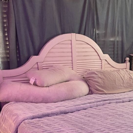 King size farmhouse white headboard