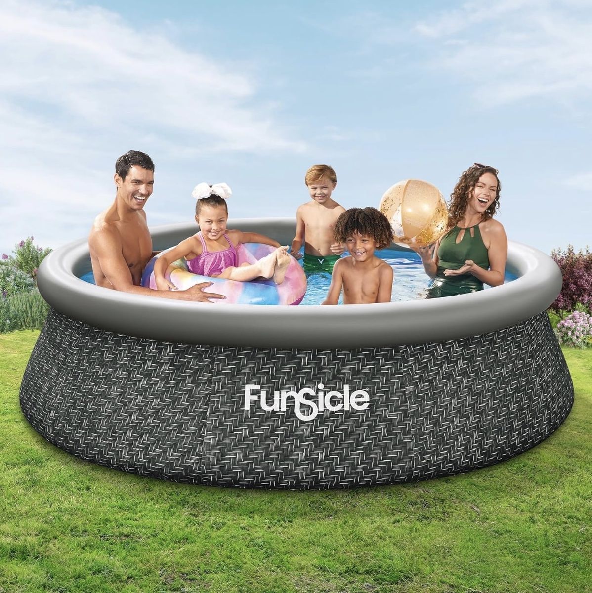 Funsicle 10’x30” Quickset above ground Designer Pool Set with filter New