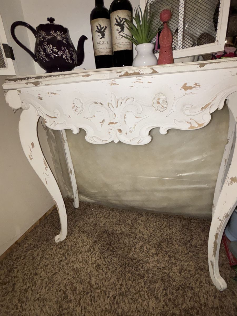 Shabby Chic Chippy White Painted Table