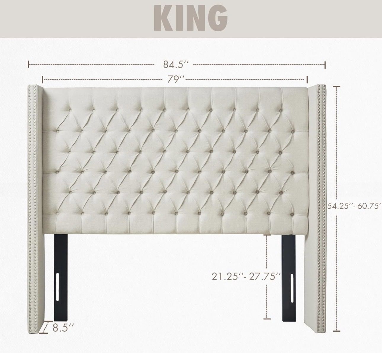 Headboard King size - Cream