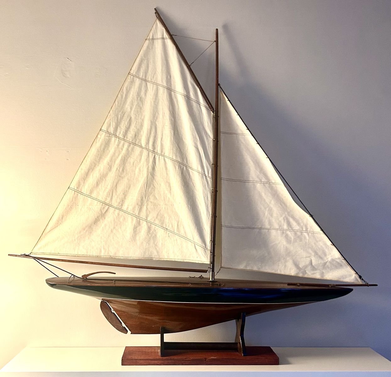 Wooden Schooner Sailboat Model