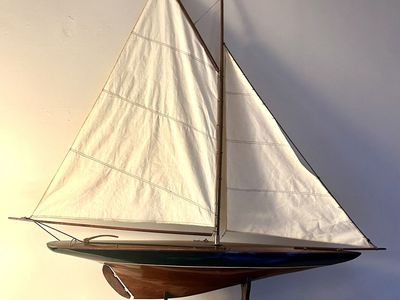 Wooden Schooner Sailboat Model