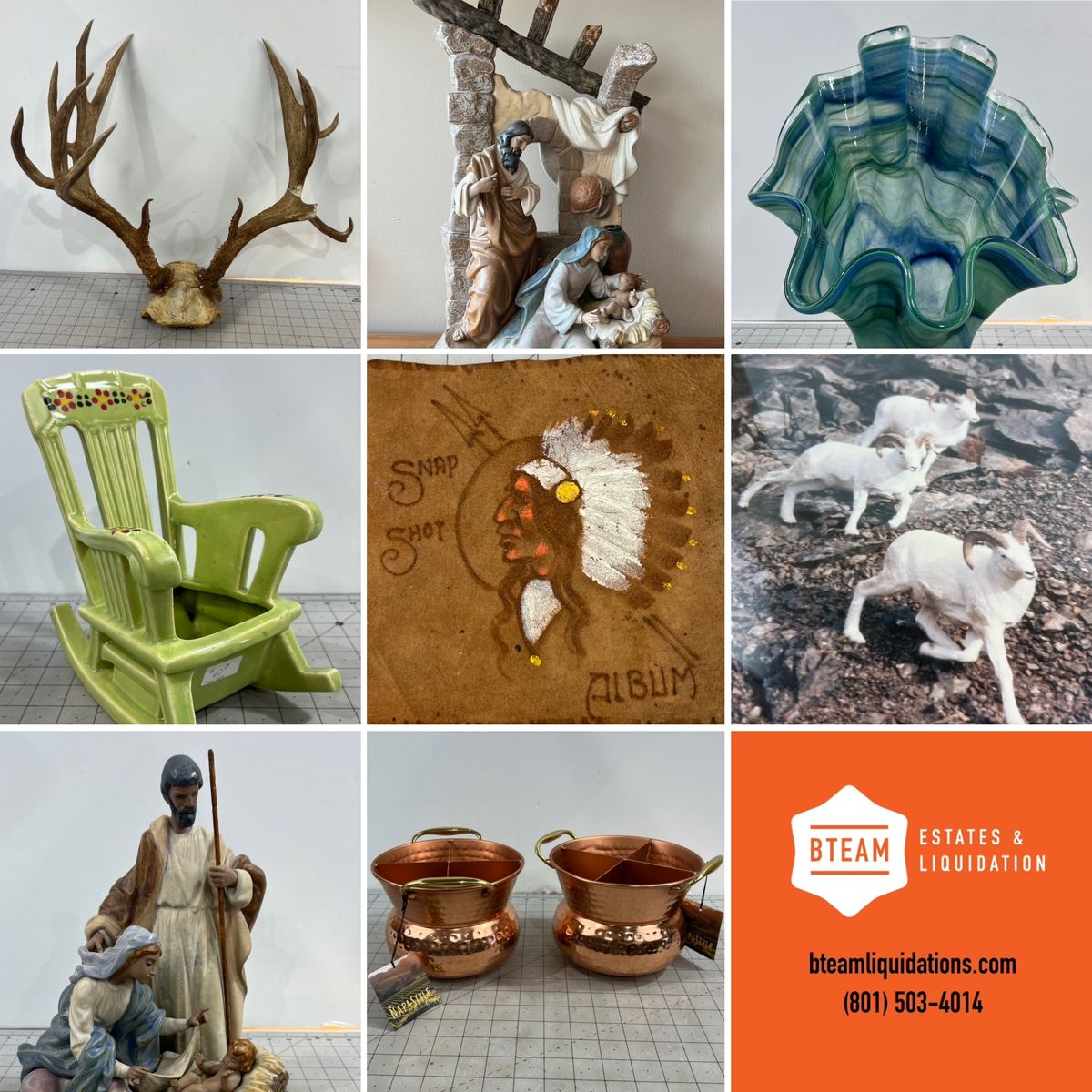 Online Estate Auction BTeam Centerville Warehouse Sunday March 29, 2026 Antiques, Collectables, Furniture, Vintage...