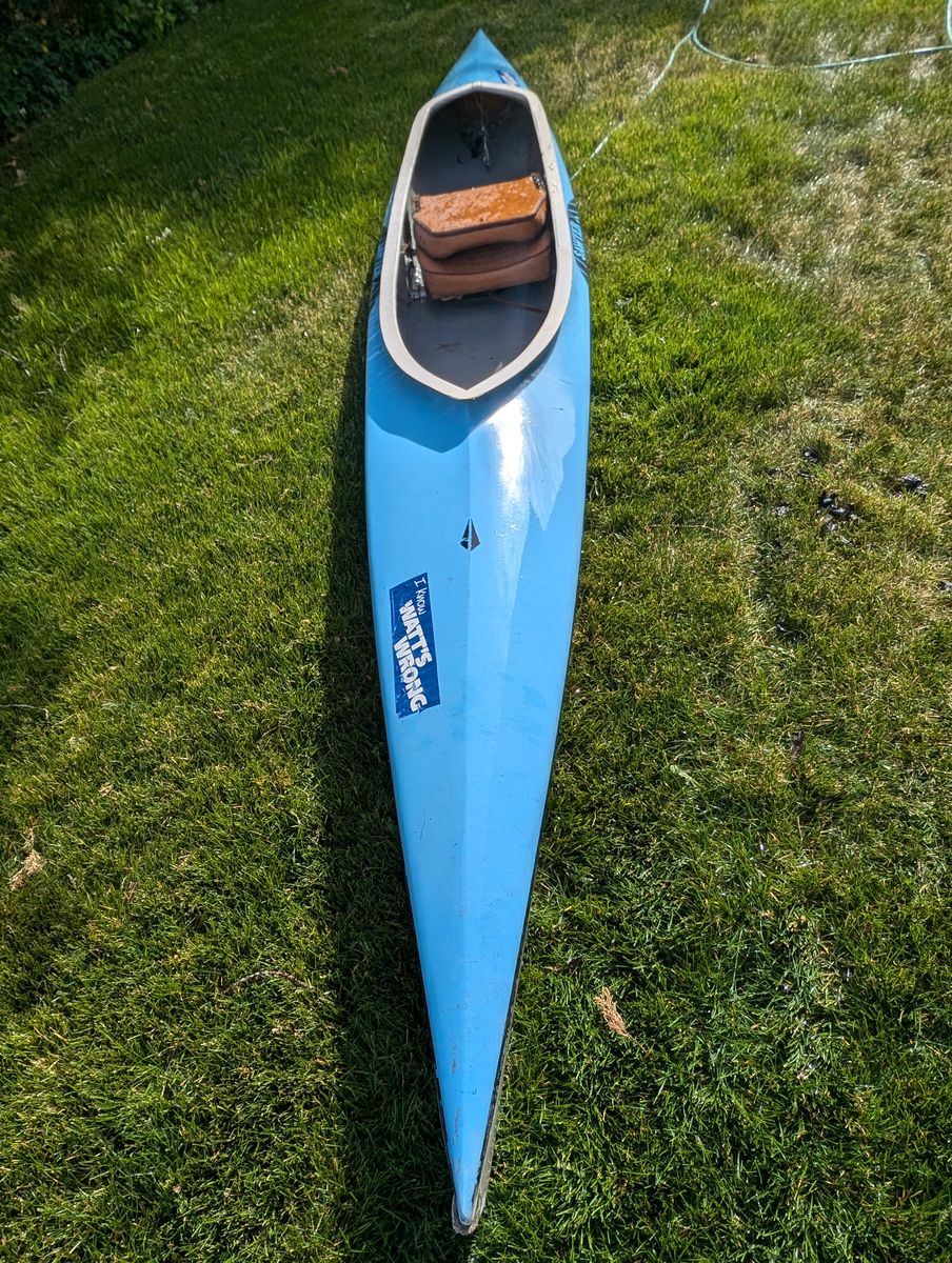 17 ft Fiberglass Lake/Ocean Kayak with Carbon Paddle - Lightweight & Smooth Paddling