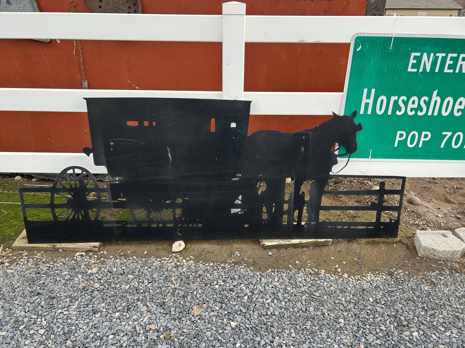 Large steel silhouette