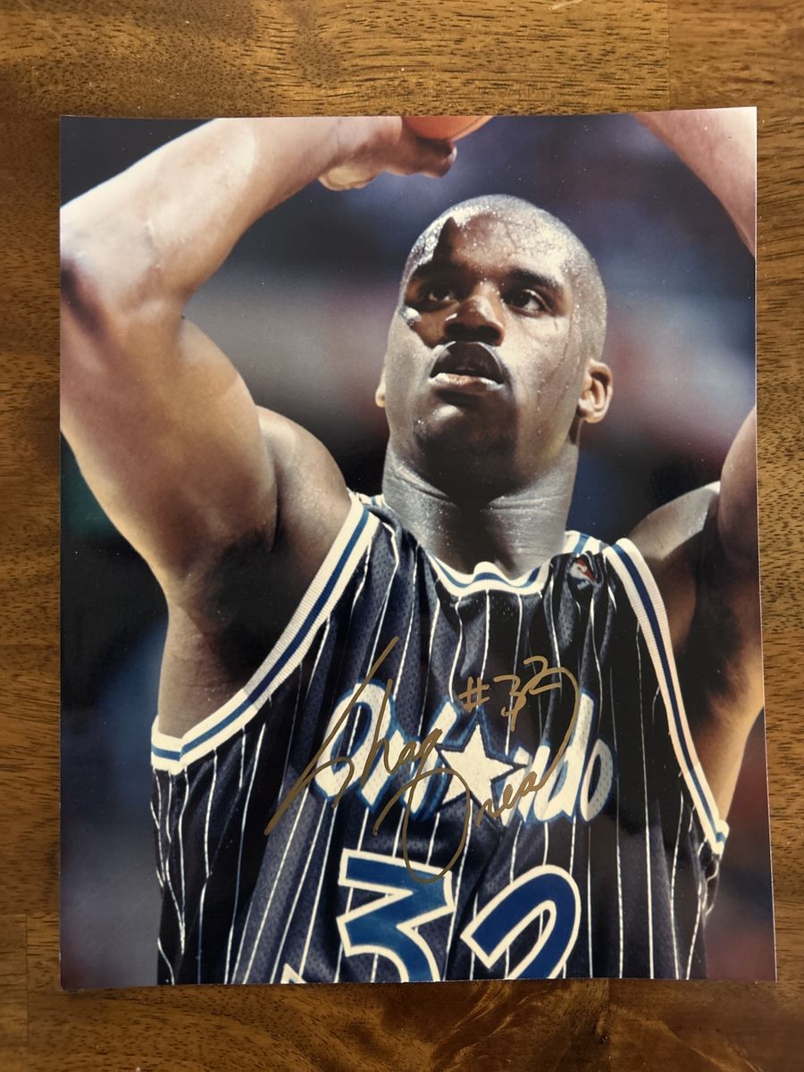 Shaquille O’Neal Autograph NBA Hand Signed Orlando Magic Rookie Auto Basketball 8x10 RC Photograph