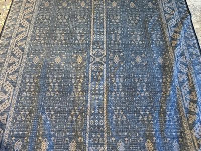 8x10 Tumble Washable Blue Area Rug, Like New