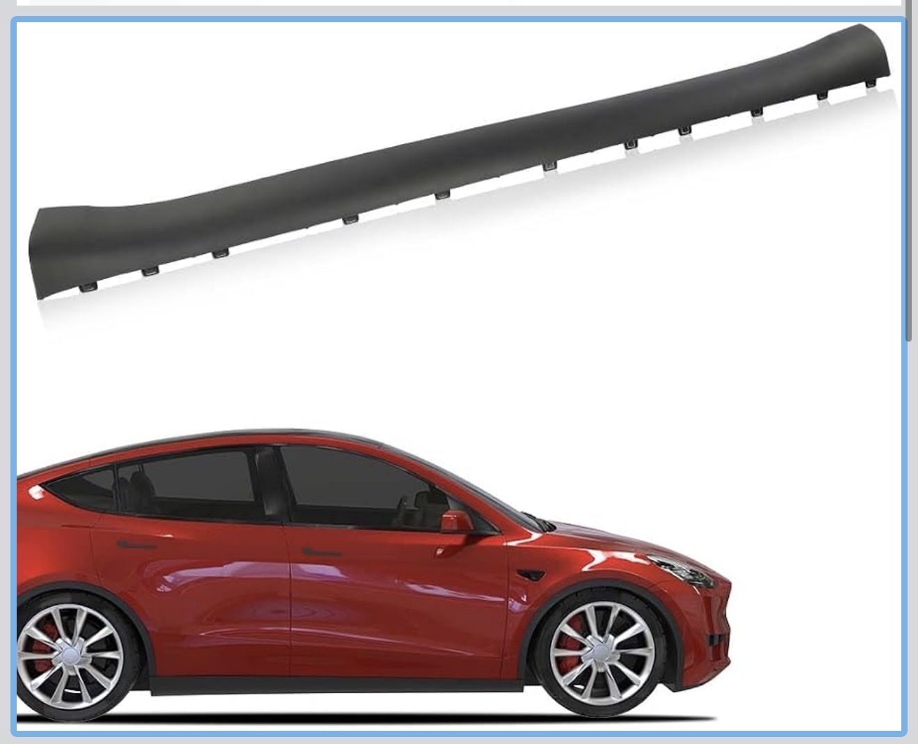 Tesla Model Y Side Skirt Rocker Panel Trim Cover - Left or Right Side, New Replacement Part