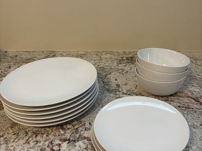 IKEA White Dinnerware Set - Plates and Bowls