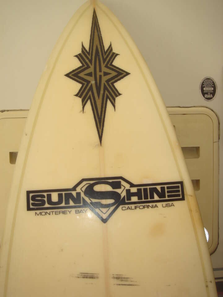 vintage early 90's tri fin SUNSHINE surfboard cool surf board