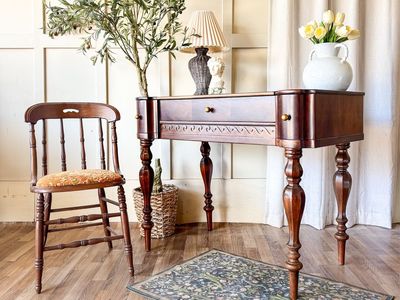 *FREE DELIVERY* Victorian Piano Style Mahogany Flip Top Secretary Desk