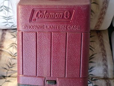 Coleman Propane Lantern with Case & Pole, Mantles Included - Camping Ready
