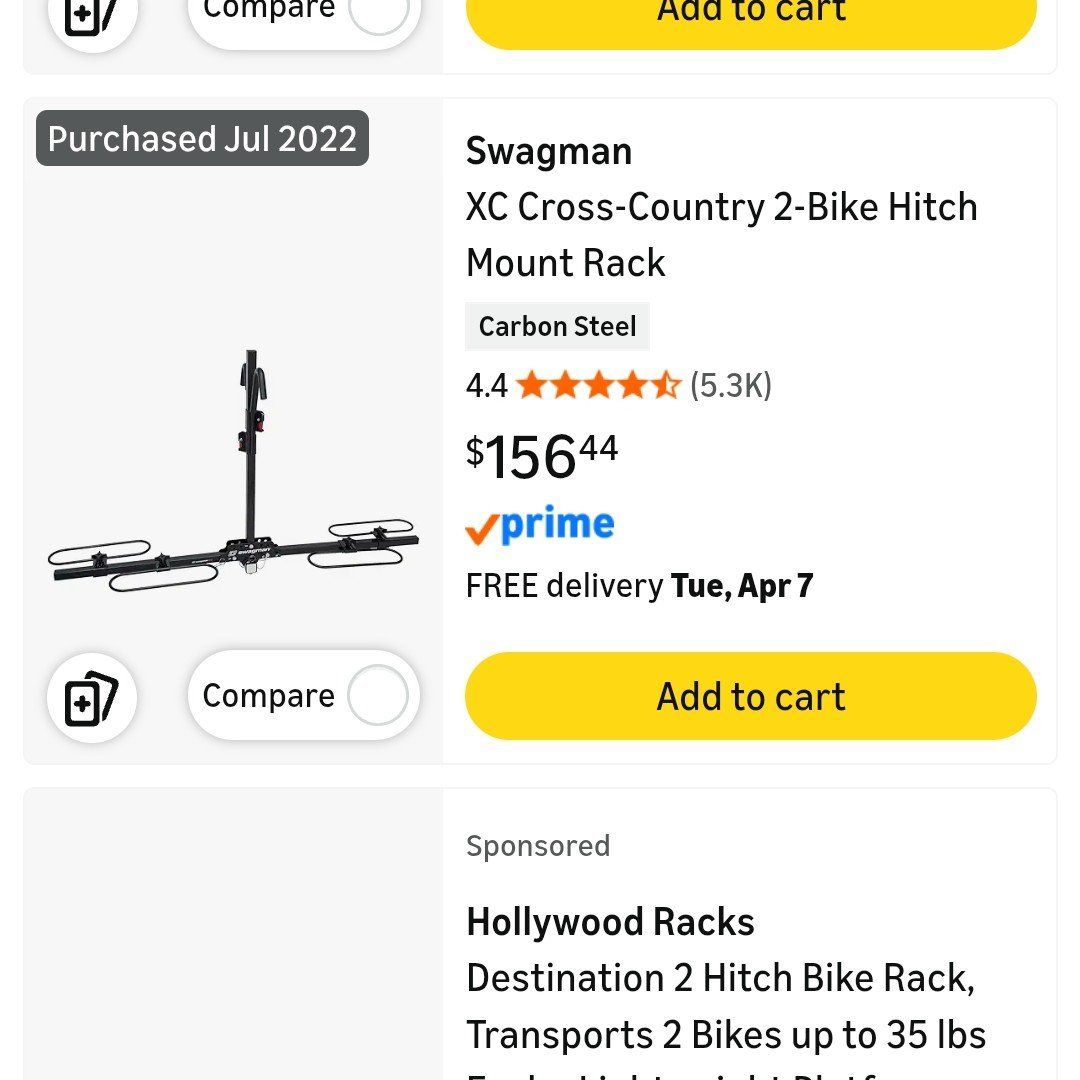Swagman XC Cross-Country 2-Bike Hitch Mount Rack