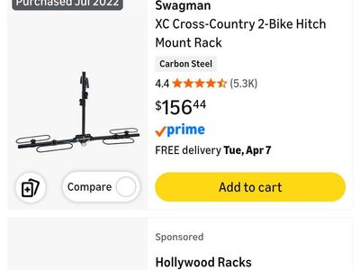Swagman XC Cross-Country 2-Bike Hitch Mount Rack