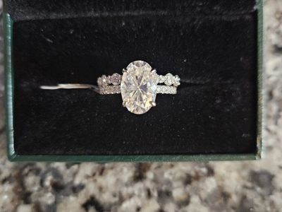 Moissanite Engagement Set