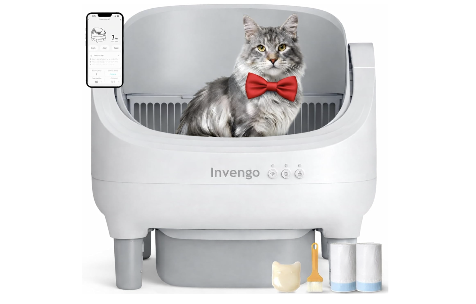 New in Box Automatic Cat Litter Box Self Cleaning, App Control, Open-Top Automatic Litter Box