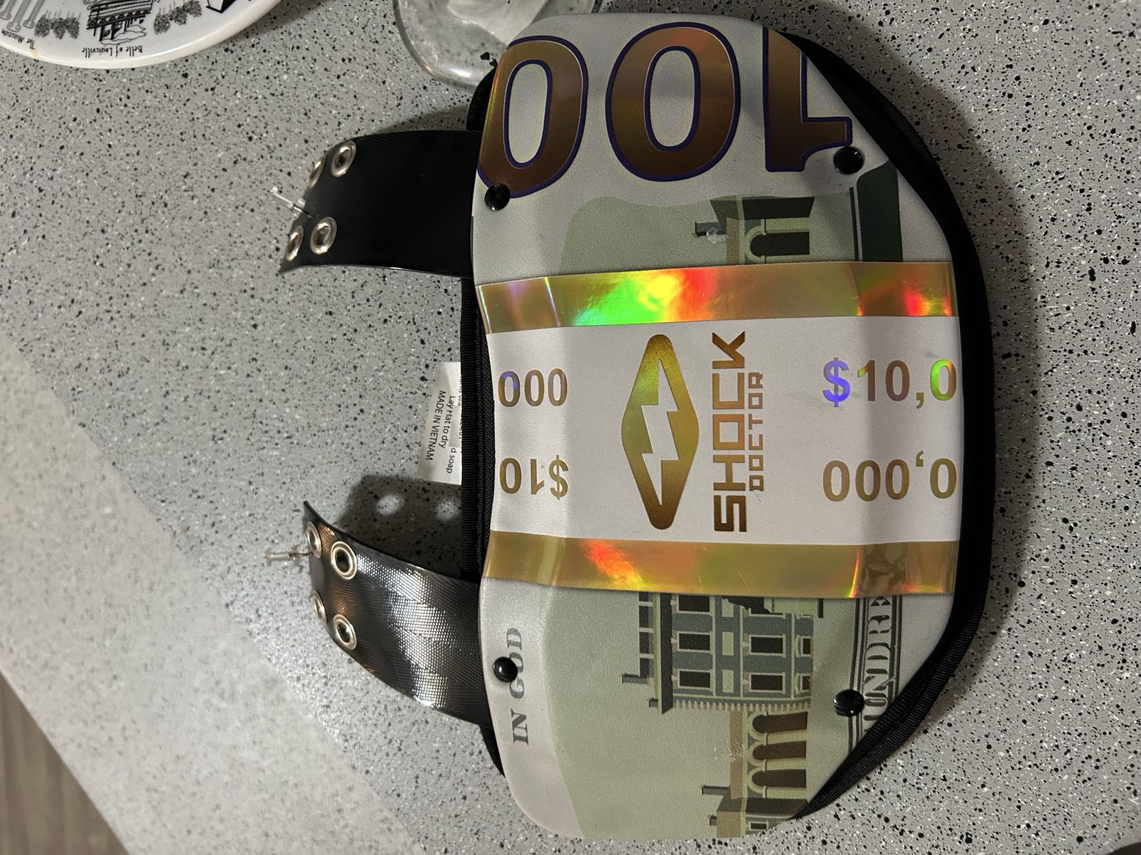 Shock doctor 100$ bill back football plate