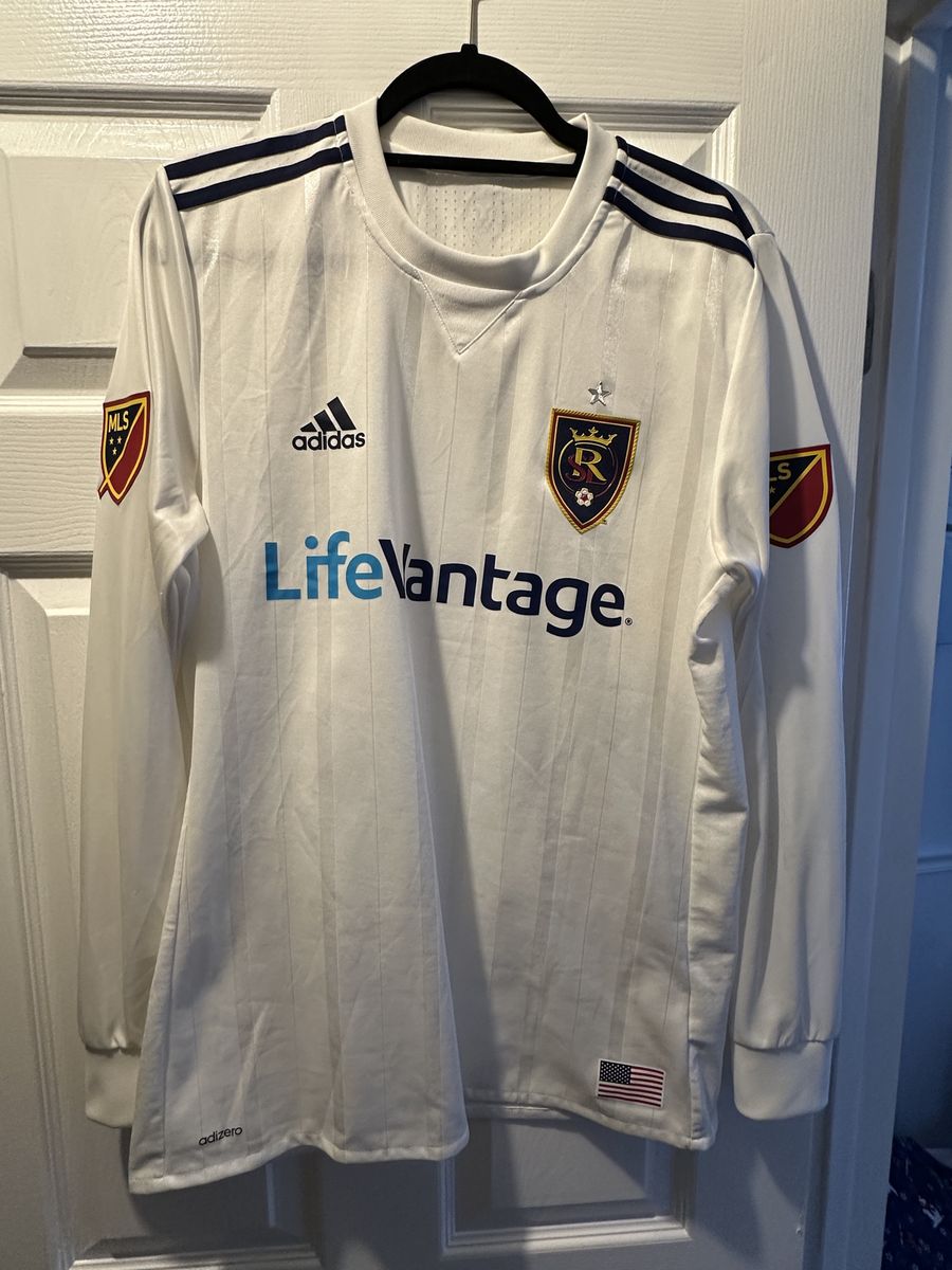 Adidas Real Salt Lake RSL MLS Adizero Long Sleeve White Soccer Jersey Men's Size L