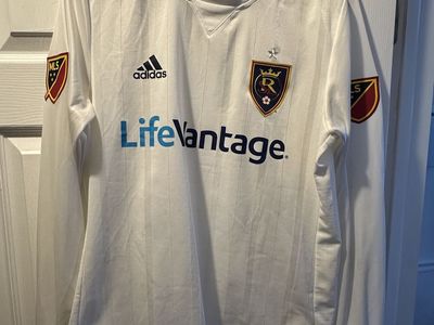 Adidas Real Salt Lake RSL MLS Adizero Long Sleeve White Soccer Jersey Men's Size L
